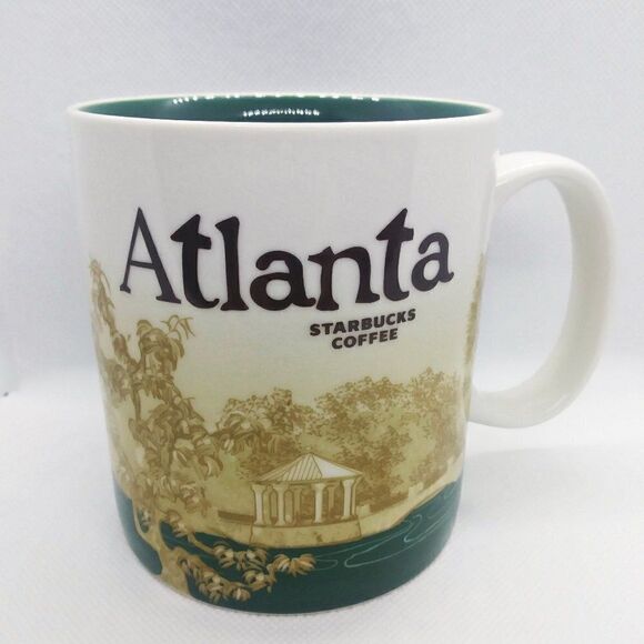 STARBUCKS 2009 ATLANTA GA Global Icon Collector Series City Coffee Mug Cup - Picture 1 of 4